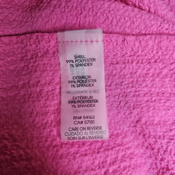 Calvin Klein Hot Pink Button-Front Fit & Flare Gauze Preppy Feminine Shirt Dress - Picture 7 of 11